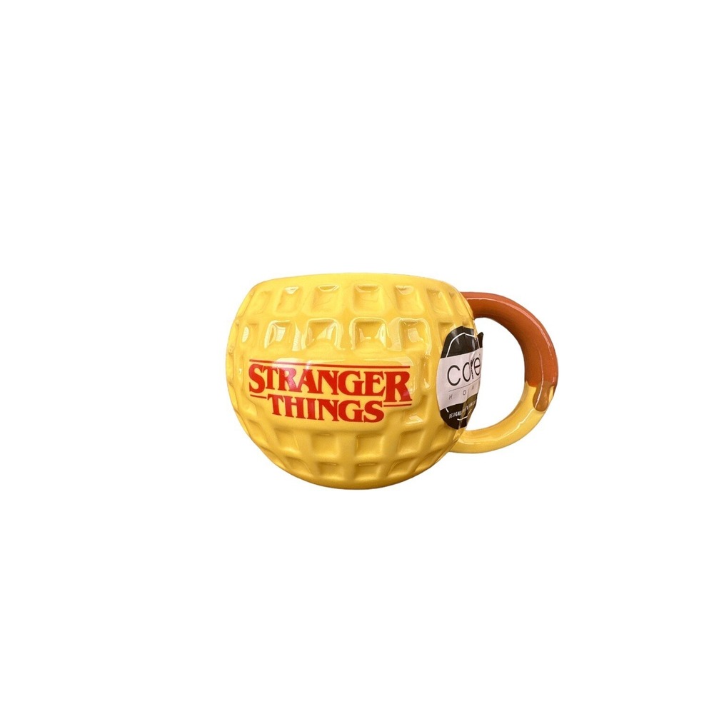 NETFLIX Stranger Things Waffle WITH‎ BUTTER & SYRUP  Mug, 18 oz - Yellow 3D Food